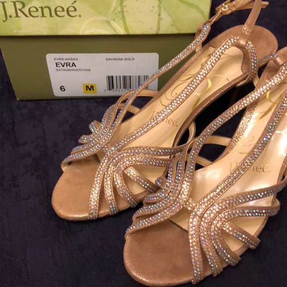J. Reneé EVRA Rhinestone Heels - Picture 2 of 5